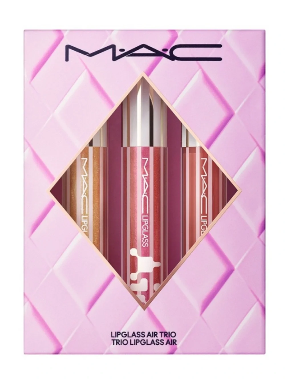 MAC Cosmetics GLOSS ENTHUSIAST LIPGLASS AIR TRIO 5ml X 3 BRAND NEW/SEALED
